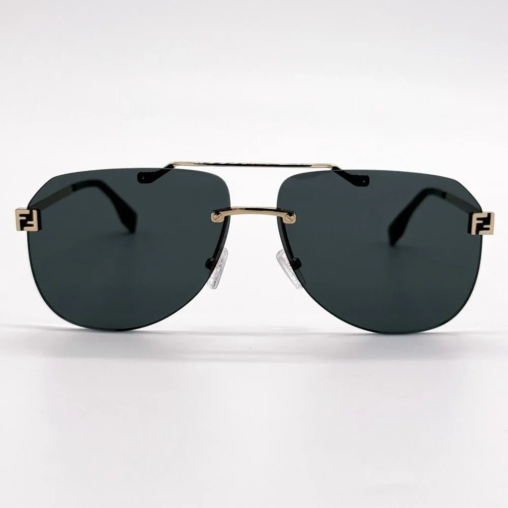 NEW FENDI SUNGLASSES FE40115U 32N GOLD/GREEN UNISEX EYEWEAR